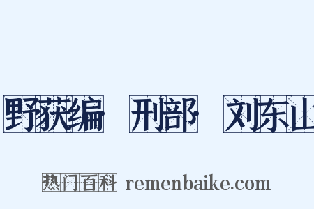 野获编·刑部·刘东山是什么意思的图片